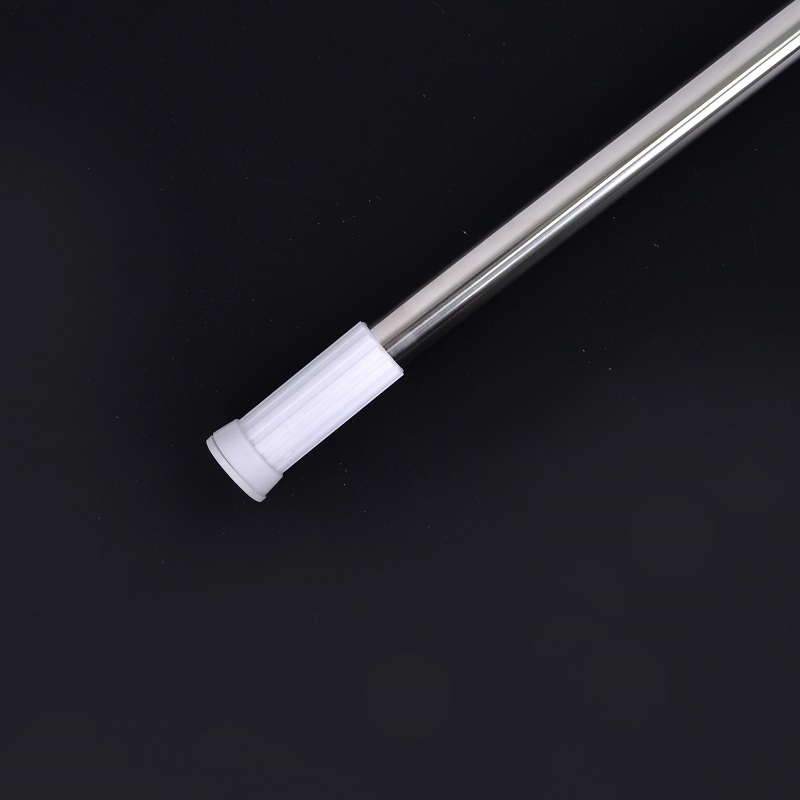 Non-punching retractable clothes drying rod wardrobe support rod Stainless steel curtain rod balcony drying rod Bathroom shower curtain rod 110-200cmOPP bag Specification drawing