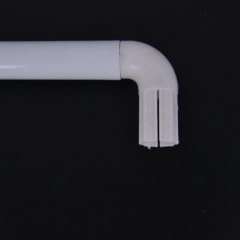Aluminum alloy shower curtain dry and wet separation support rod Curtain rod balcony bathroom shower curtain rod 80*80cm blister shell rod details Picture