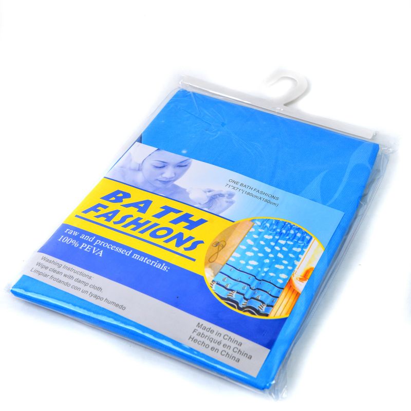 pe waterproof and mildew resistant detachable bathroom shower curtain Bathroom bathtub divider shower curtain curtain details Picture