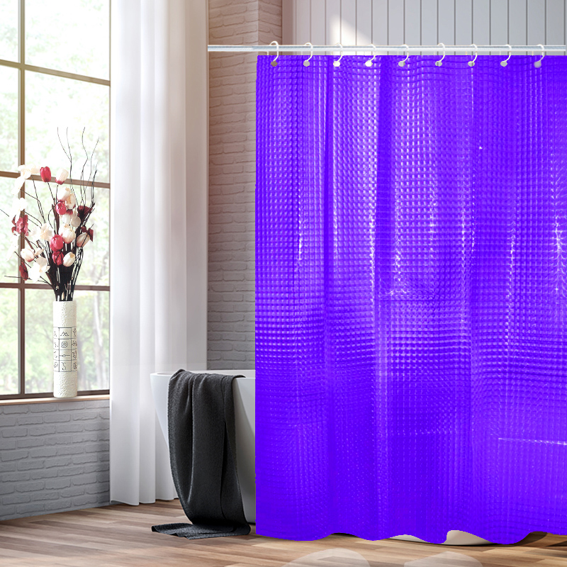 Thickened 3D plastic bubble shell packaging shower curtain, 7 colors mixed set, from Yiwu, Zhejiang. Style, size, color, packaging list, net weight, gross weight, outer box volume, box specifications, box rate, product weight, material, brand, place of origin, Yiwu, Zhejiang, source category.