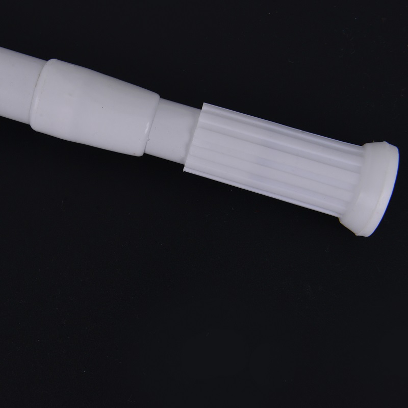 Non-punching telescopic clothes drying rod wardrobe support rod Aluminum curtain rod balcony clothes drying rod bathroom shower curtain rod 140-260cmOPP bag details Picture