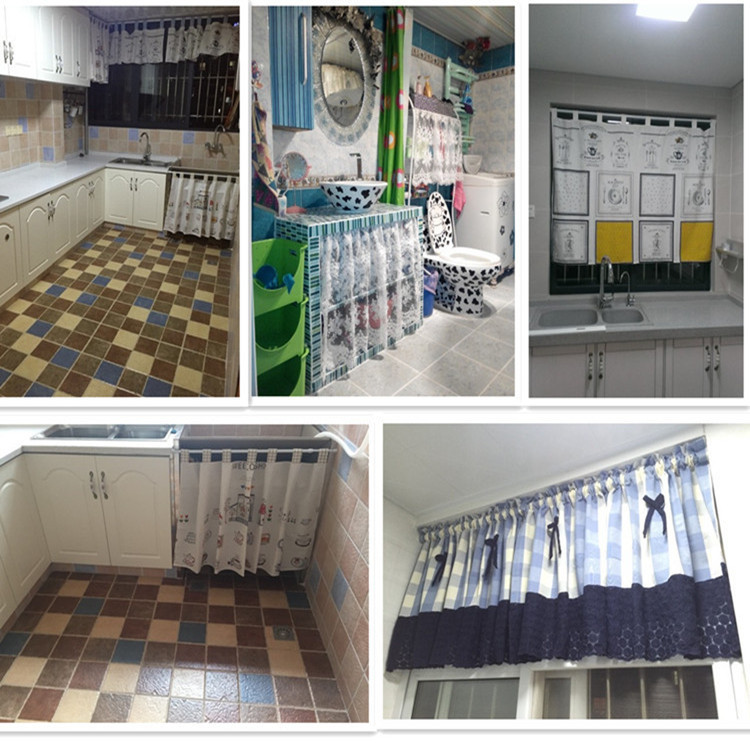 White baking paint plum blossom telescopic rod multi-functional shower curtain rod curtain rod non-punching clothes drying pole Japanese curtain rod Item Picture